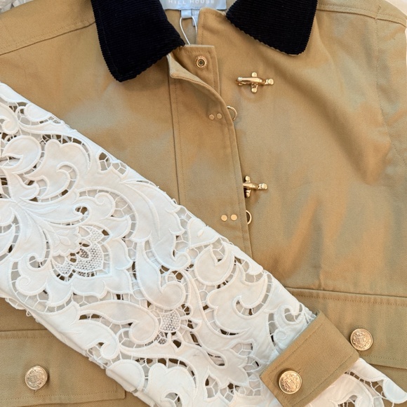 Hill House The Clarisse Jacket in Khaki Canvas - Picture 4 of 8